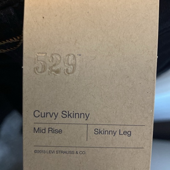 Levi’s Womens 529 Black Jeans Curvy Skinny Mid Rise Straight Leg sz 10 M 30W NWT - Picture 5 of 6